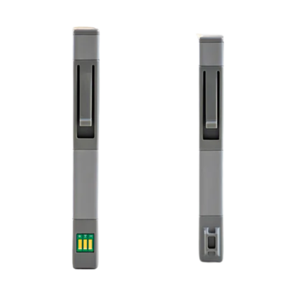 Gray Swapery battery power cell with green circuit contacts and matte finish