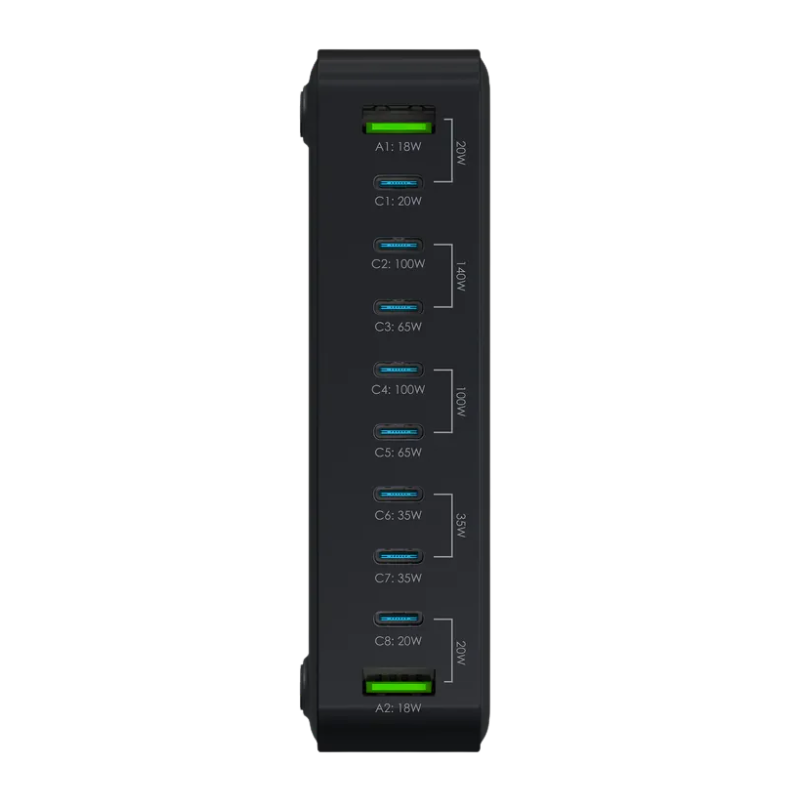 شاحن إيغو - 300 واط GaN بـ 10 منافذ