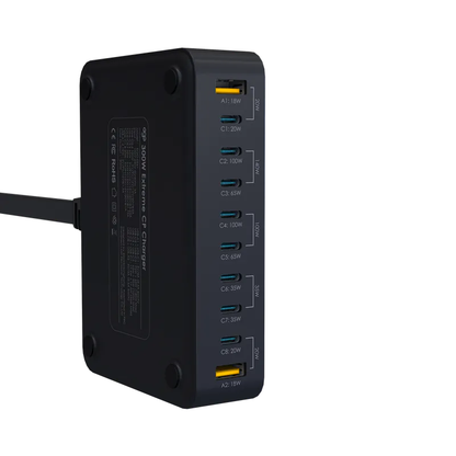 شاحن إيغو - 300 واط GaN بـ 10 منافذ