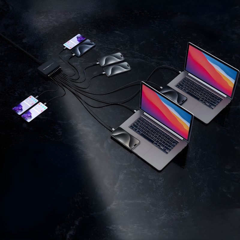 شاحن إيغو - 300 واط GaN بـ 10 منافذ