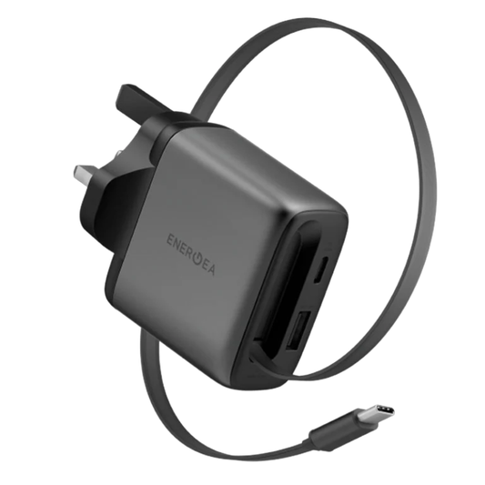 شاحن حائط وكابل من إنرجيا - 65 واط بتقنية GaN