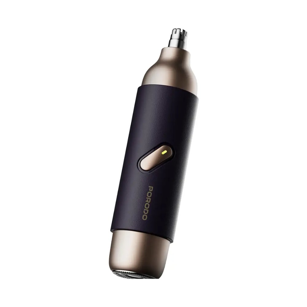 Black and gold Porodo multifunctional electric shaver with textured grip