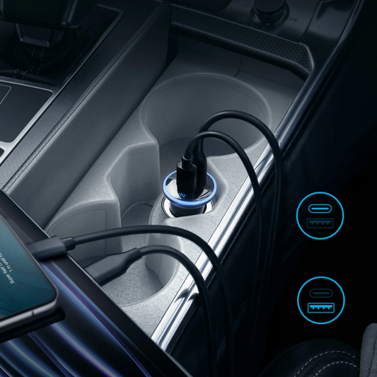 أنكر - شاحن سيارة 52.5 واط بمنفذين