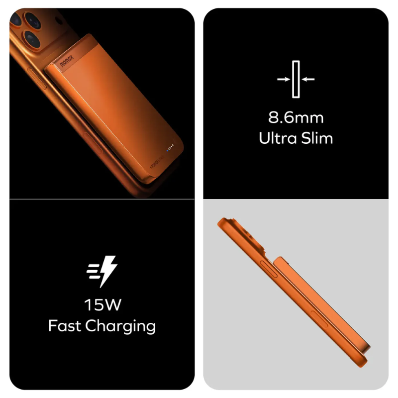 Momax - 15W Magnetic Power Bank (5000mAh)