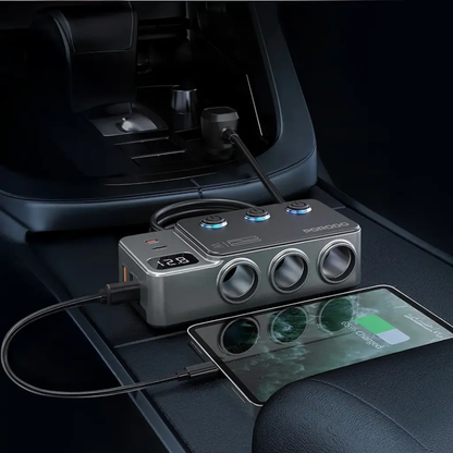 Porodo - 120W Car Charger Triple-Port