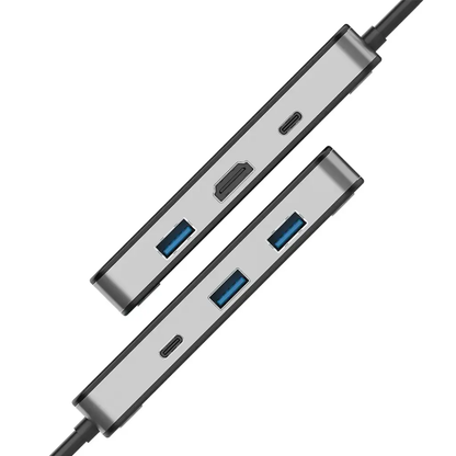 Porodo - موزع USB-C متعدد المنافذ بقوة 100 واط