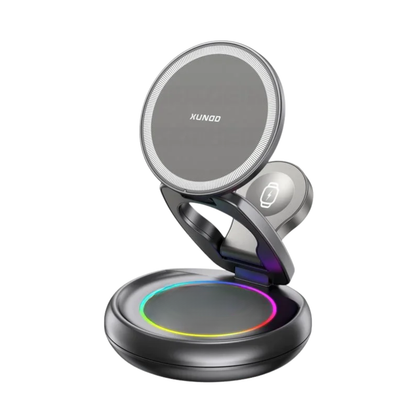 Xundd - 15W Foldable 3-in-1 Wireless Charger