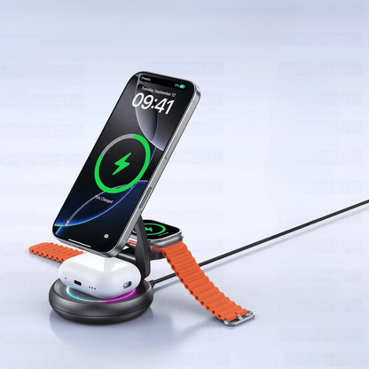 Xundd - 15W Foldable 3-in-1 Wireless Charger