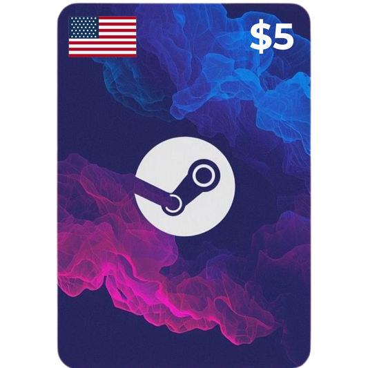 Digital Card - $5 Steam USD Wallet Store
