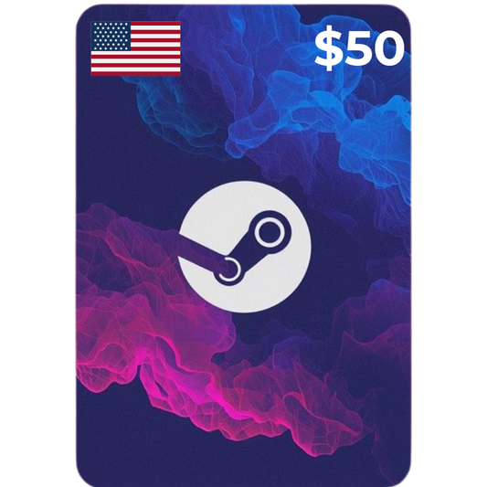 Digital Card - $50 Steam USD Wallet Store