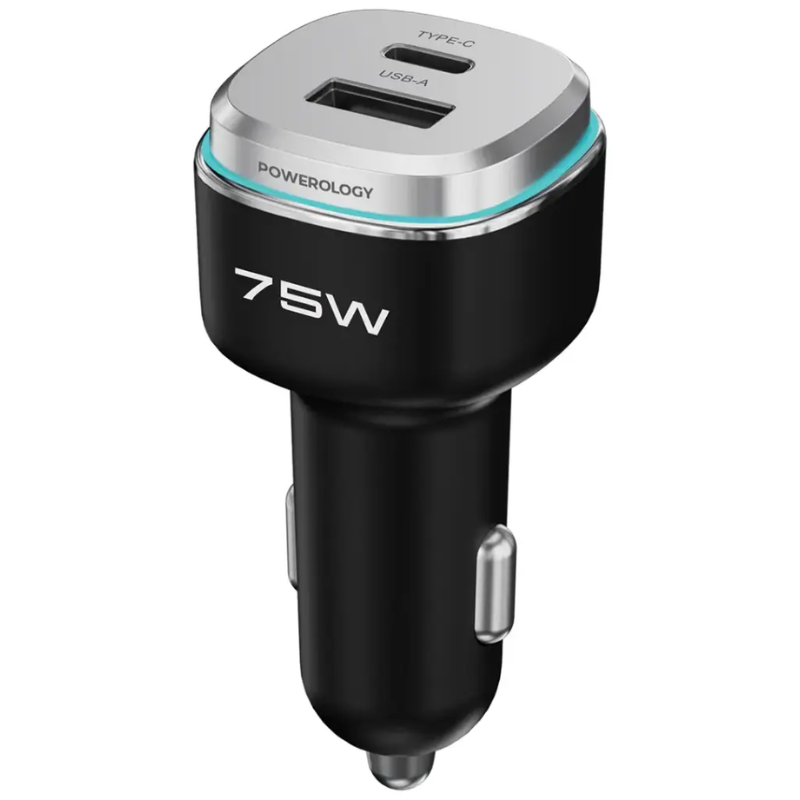Powerology - 75W Dual-Port Car Charger