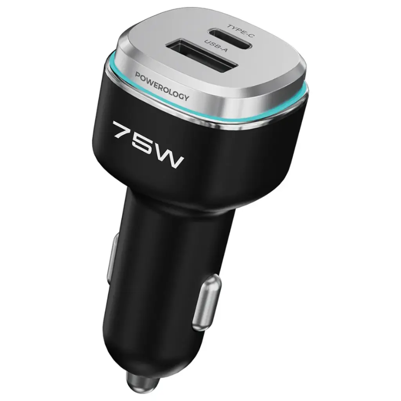 Powerology - 75W Dual-Port Car Charger
