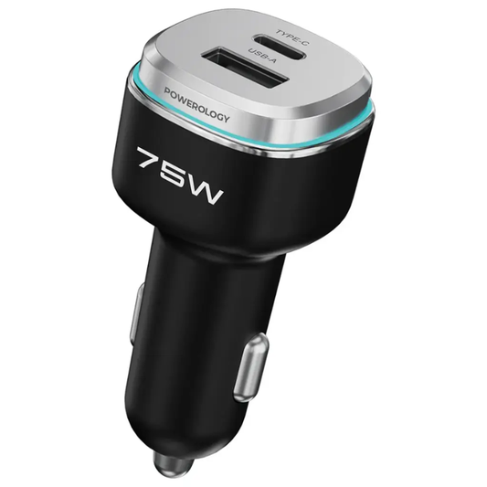 Powerology - 75W Dual-Port Car Charger