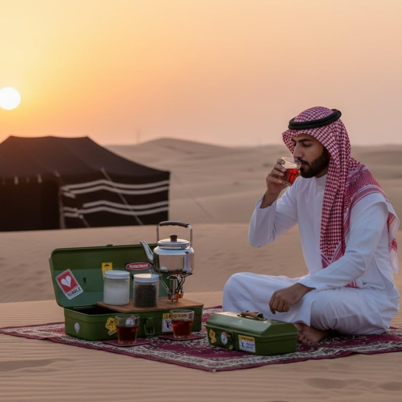 طقم شاي للتخييم