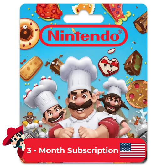 Digital Card - 3 Month Nintendo US eShop