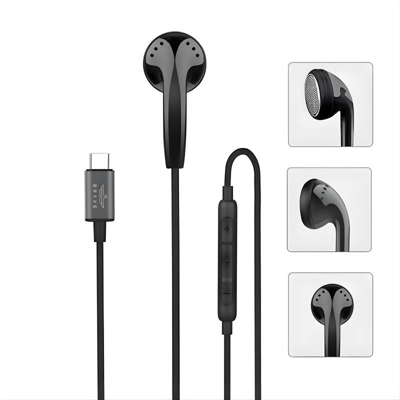 Brave - Mono Earphone (Type-C & Lightning)