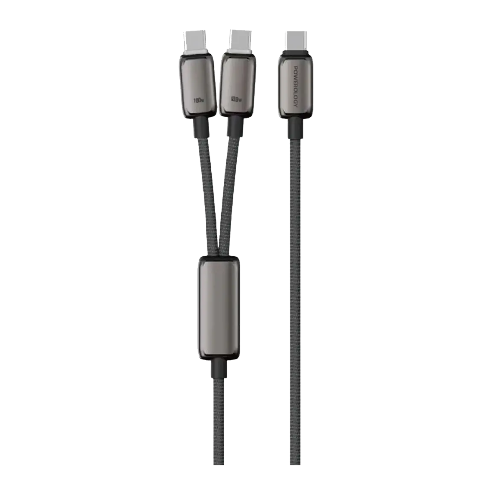 Powerology - 100W Dual USB-C Cable