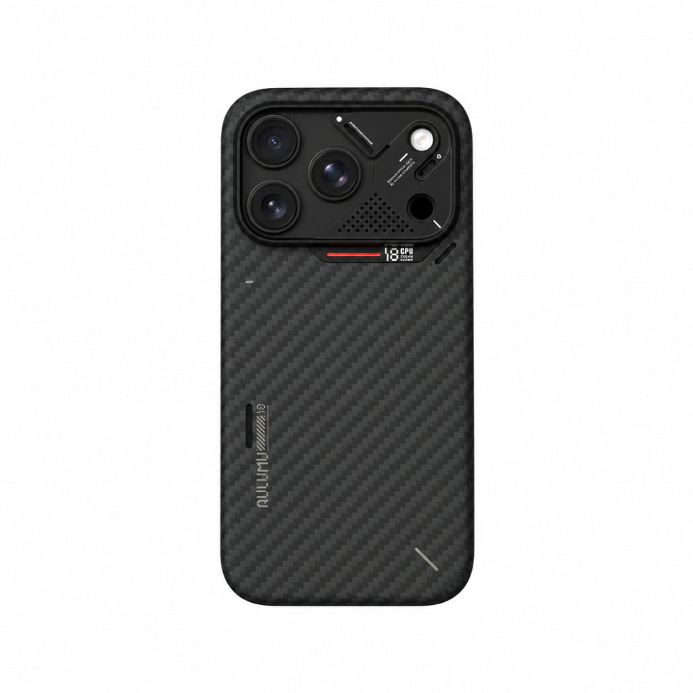 قضية Aulumu A18 نصف مغطاة من ألياف الأراميد لهاتف iPhone 18 Pro — حماية فائقة بتصميم خفيف وعصري | Aulumu A18 Semi-Cover Aramid Fiber Case for iPhone 18 Pro — Superior Protection with a Lightweight, Modern Design.
