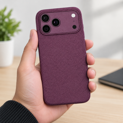 Arabic: غطاء ويزارد فيلفيت ماج — مغناطيس مدمج متوافق مع ملحقات ماج سيف | English: Wizard Velvet Mag Case — Built-in magnets compatible with MagSafe accessories
