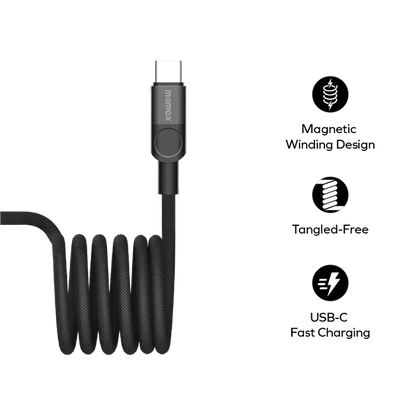 موماكس - كابل USB-C مغناطيسي بقوة 100 واط (2 متر)