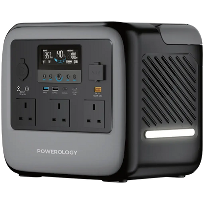 Powerology Pater III Portable Power Station 1200W - Gray