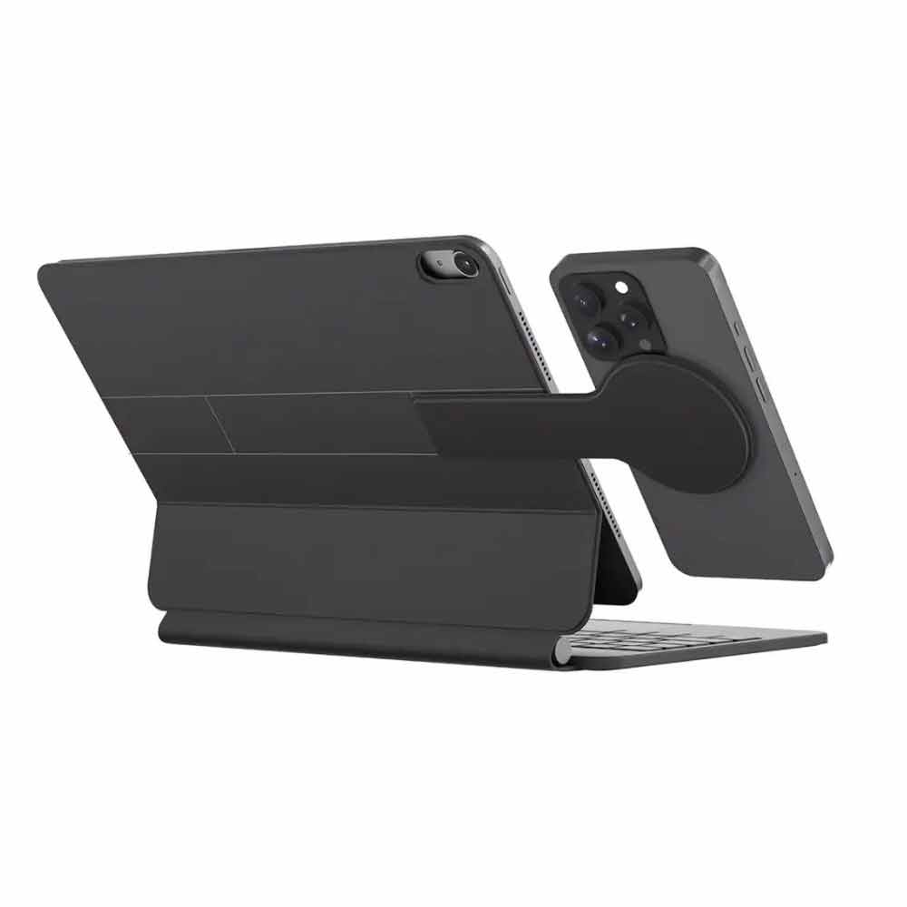 قضية Powerology DynaBoard مع لوحة مفاتيح لاسلكية وحامل هاتف MagSafe لجهاز iPad الجيل العاشر — تحويل جهازك اللوحي إلى محطة عمل متكاملة | Powerology DynaBoard Wireless Keyboard Case with MagSafe Phone Holder for iPad 10th Gen — Turn Your Tablet into a Complete Workstation.
