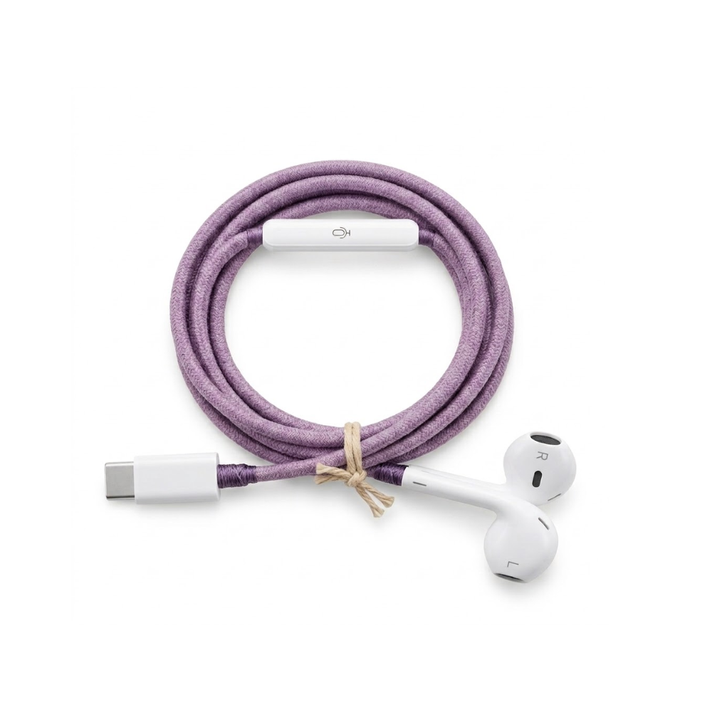 Apple - سماعات أذن USB-C مع غطاء مخصص