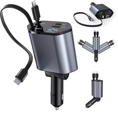 Rebnuo - 120W Car Charger 4 in 1