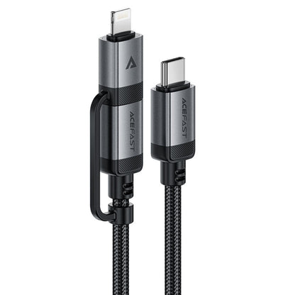تصميم ذكي 2 في 1 يتيح لك الشحن عبر USB-C أو Lightning من نفس الكيبل — توافق مثالي بين أجهزة Apple والأندرويد | Smart 2-in-1 design lets you charge via USB-C or Lightning from the same cable — perfect compatibility between Apple and Android devices.