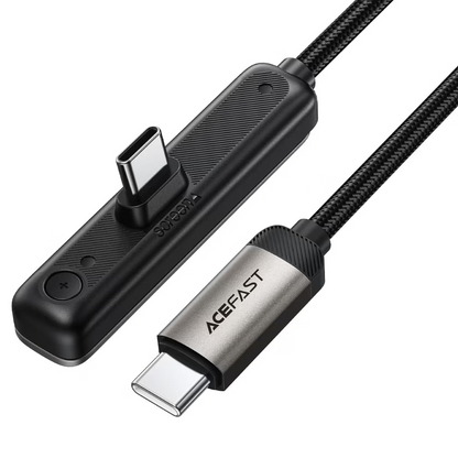 كيبل شحن ACEFAST C28-03 من USB-C إلى USB-C بقدرة 60 واط مع حامل قابل للطي مدمج — شحن سريع ومشاهدة مريحة في أداة واحدة | ACEFAST C28-03 60W USB-C to USB-C Cable with Integrated Flip-Out Stand — Fast Charging and Convenient Viewing in One Tool.