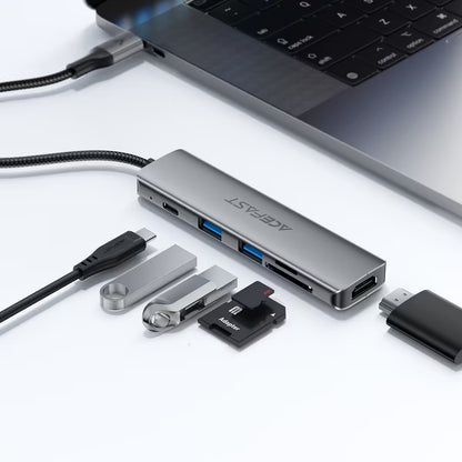 محطة ACEFAST J18 6 في 1 USB-C للتوصيل والشحن  