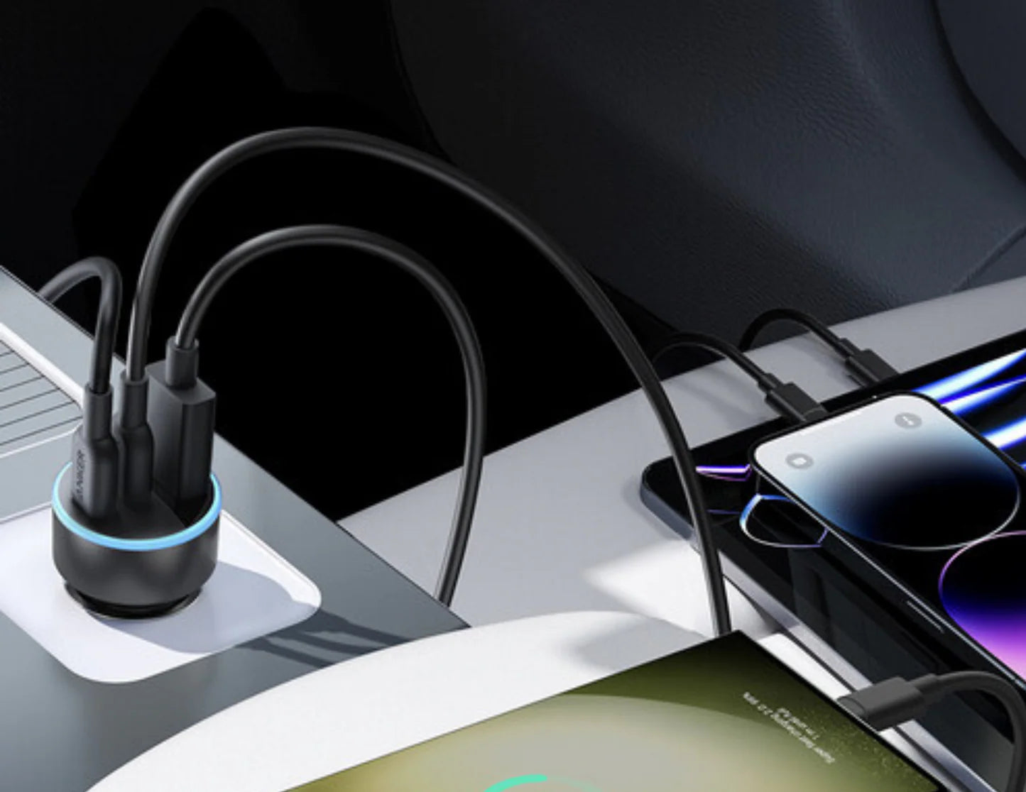 Anker - 67W Car Charger 3-Ports