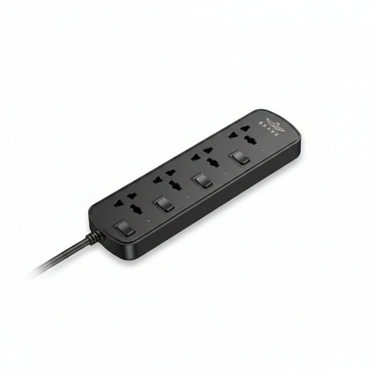 4 مقابس عالمية متوافقة مع مختلف أنواع القوابس — شحن عدة أجهزة في وقت واحد بسهولة | 4 universal sockets compatible with various plug types — charge multiple devices at once with ease.

