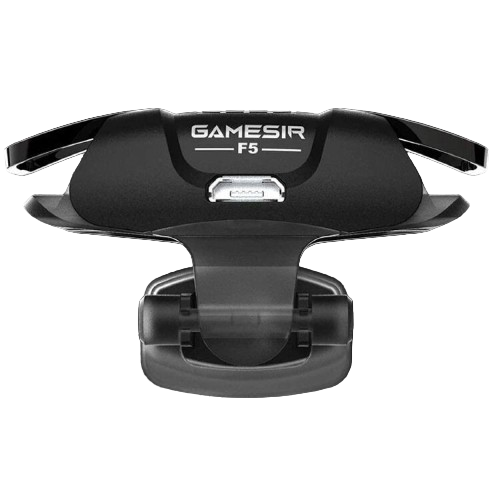 Black gaming controller accessory with 'Gamesir F5' branding on a white background