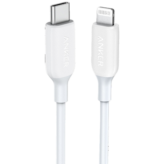 Anker USB cable with multiple connectors on a white background