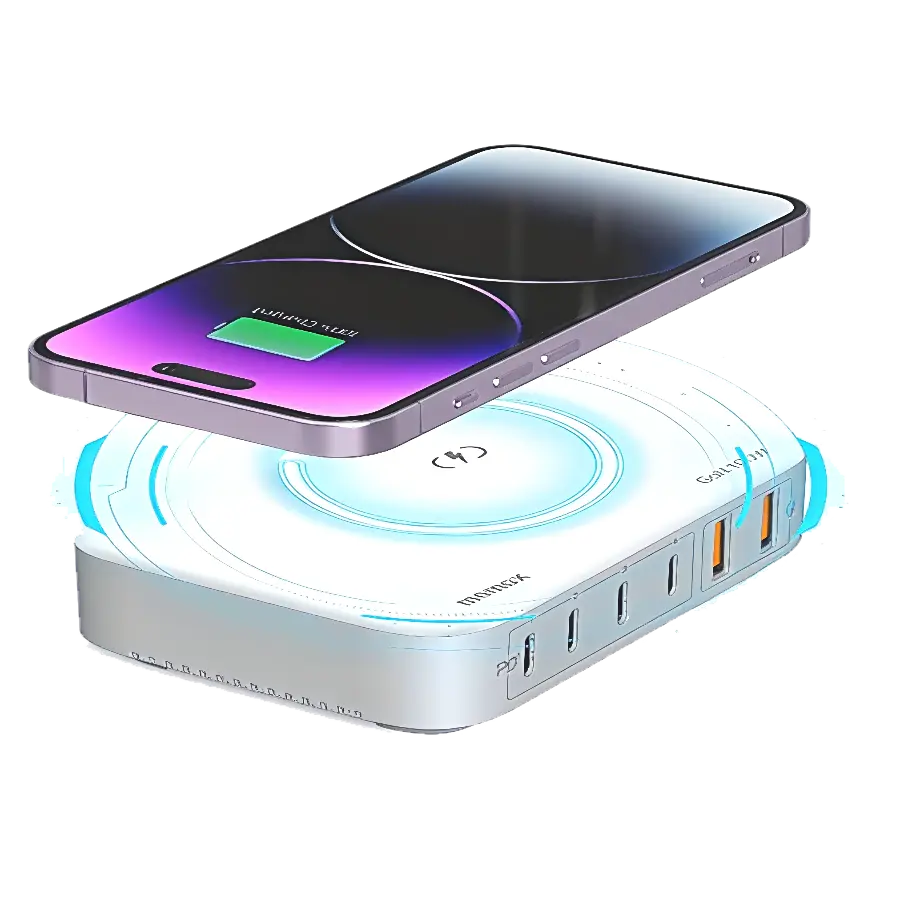 MOMAX - POWERPORT WERLESS 4USB C - 2USB 100W WIHTE